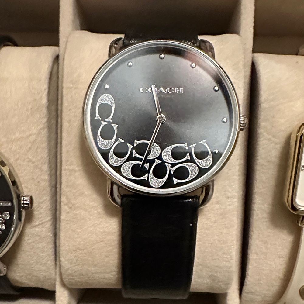 Coach Black and Silver Dial Watch